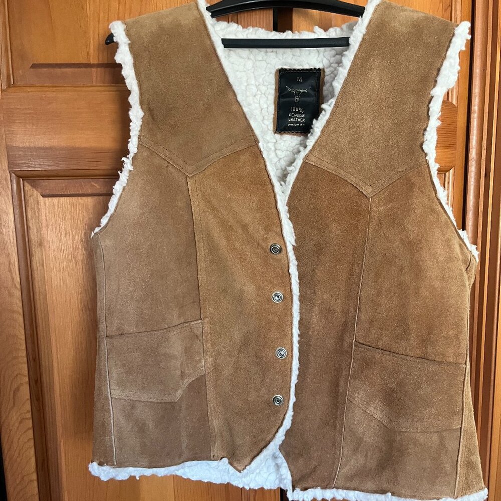 Lined Sheepskin Vest 100% Genuine Leather
